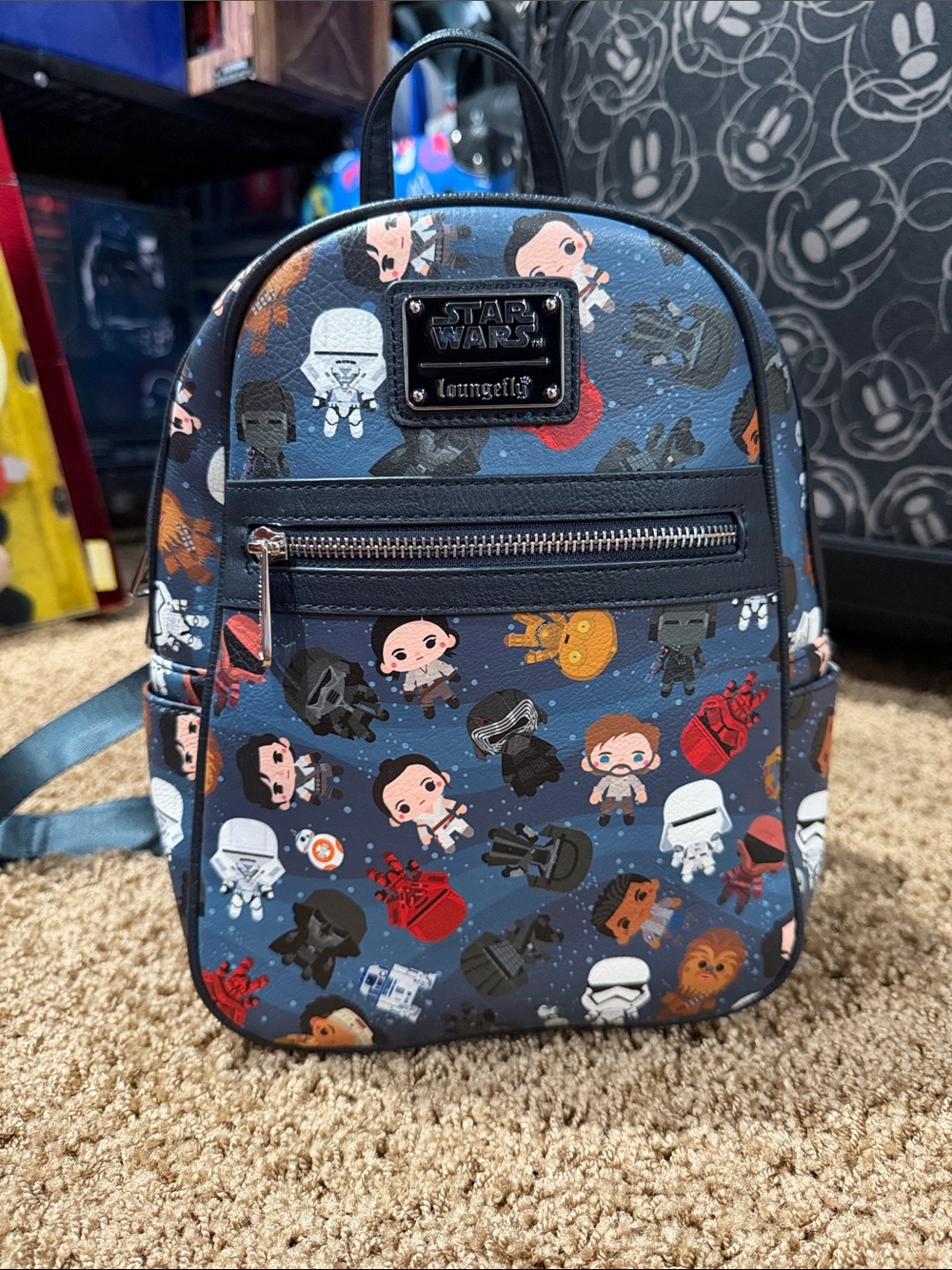 Loungefly Blue Star Wars Chibi Character Mini Backpack